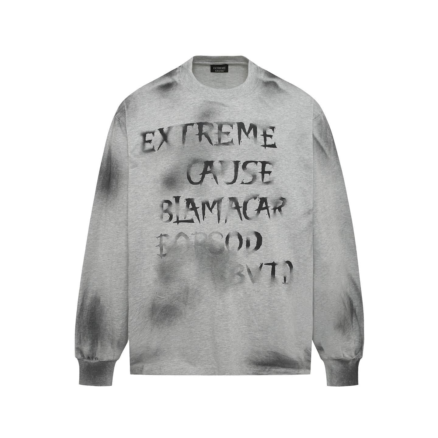 Spray painted vintage letter hoodies for men and women