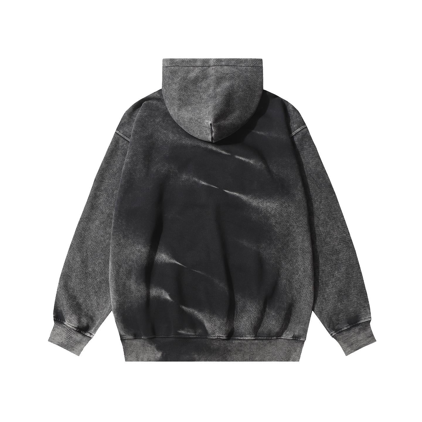 Tie dye vintage letter hooded sweatshirt for men and women