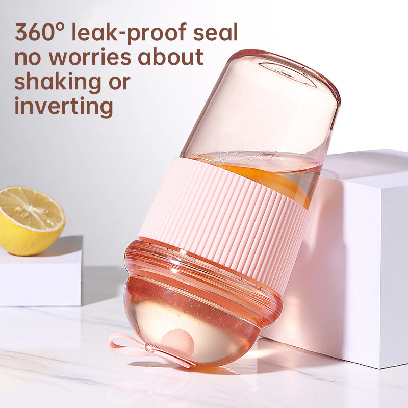 630ML straw cup (with lid/straw) – coffee, milk, tea, water, juice; Ins-style, office-friendly