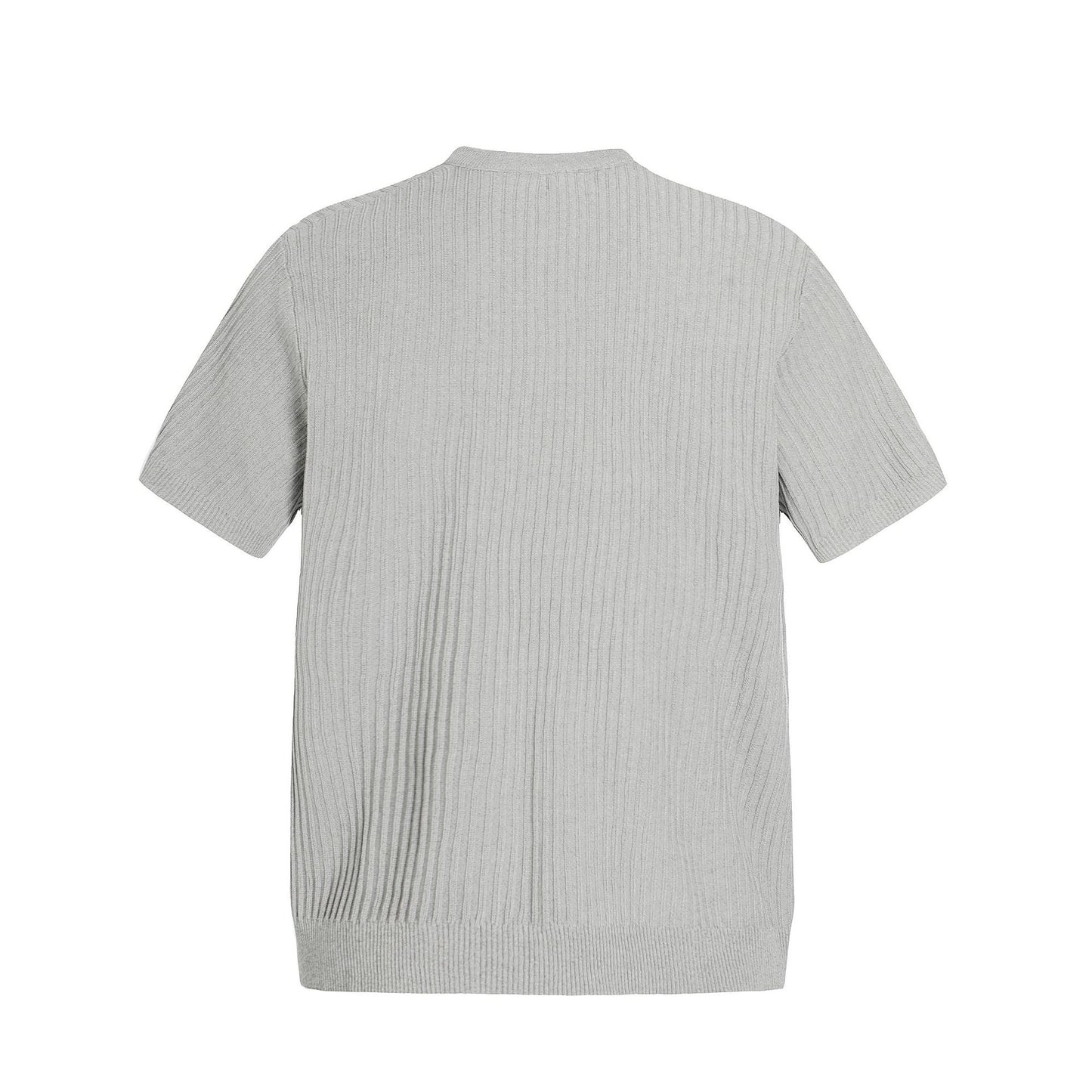 Look Solid Color Design Loose Knit T-Shirt for Men