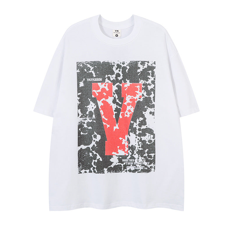 Short Sleeve T-Shirt for Men Summer Streetwear Casual Loose Fit Tee