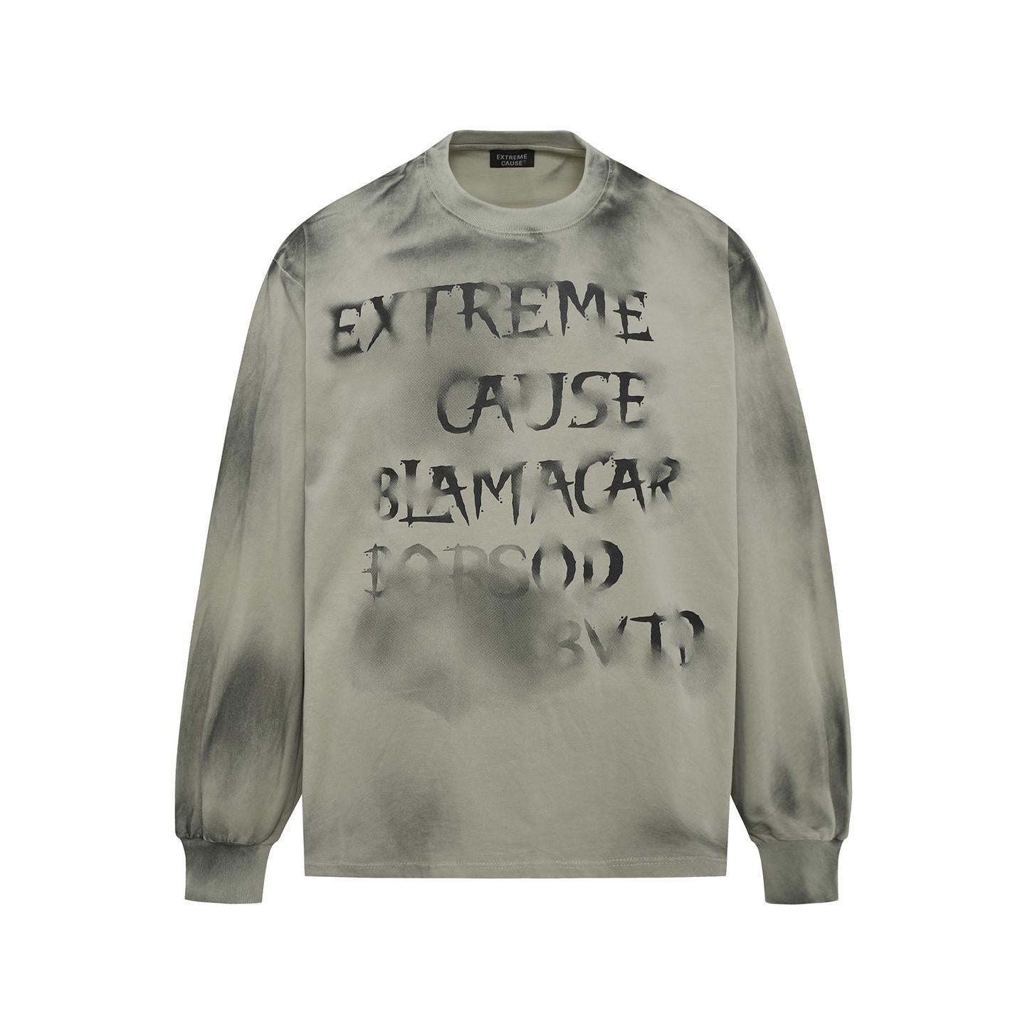 Spray painted vintage letter hoodies for men and women
