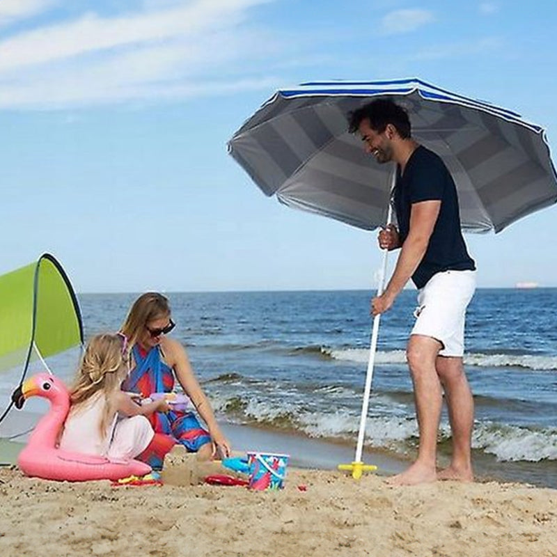 Plastic Adjustable Umbrella Base, Sun, Beach, Terrace, Sand, Ground Fixing Tools (Anchor Bracket, Spiral Tool, Tip Part), 1 Pc