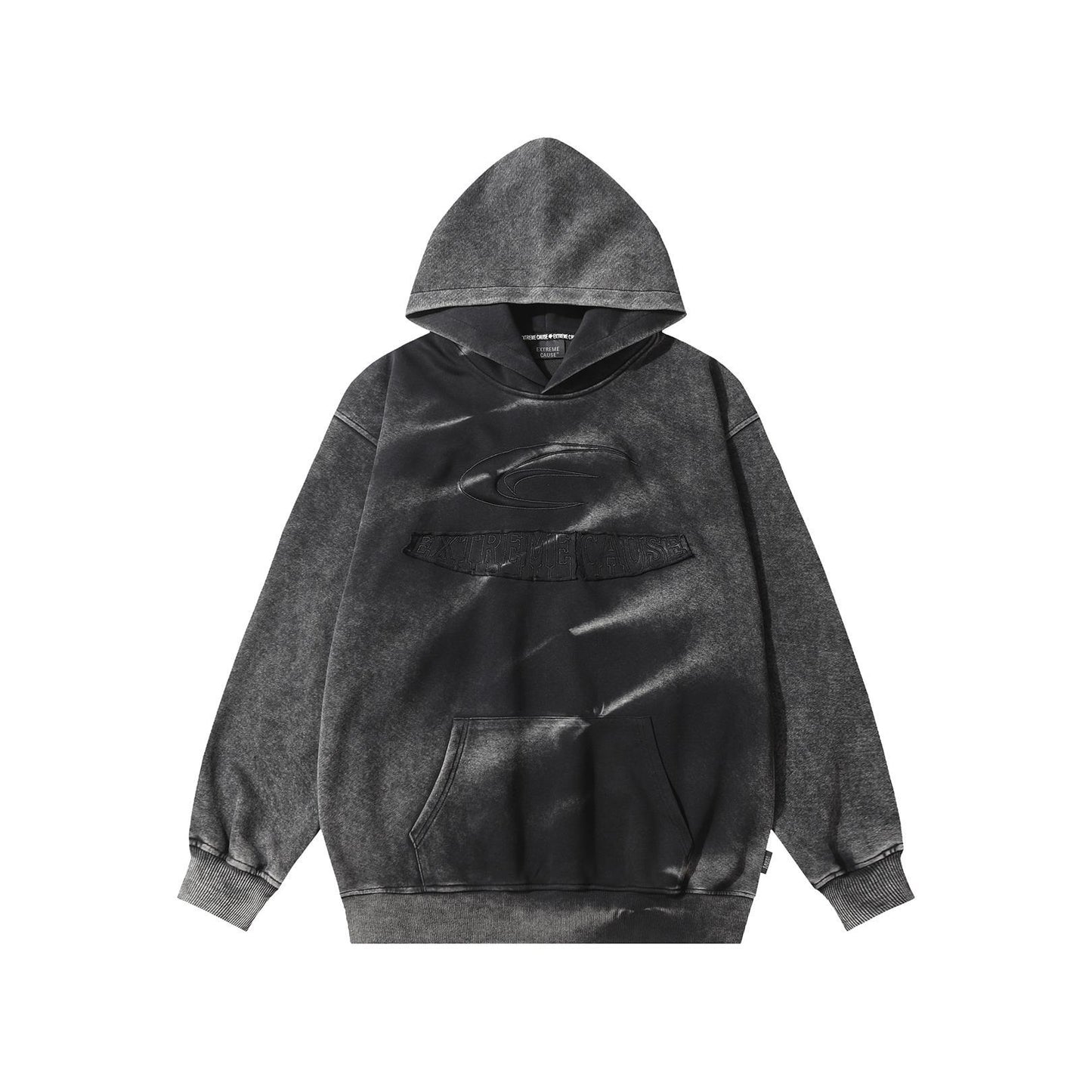 Tie dye vintage letter hooded sweatshirt for men and women