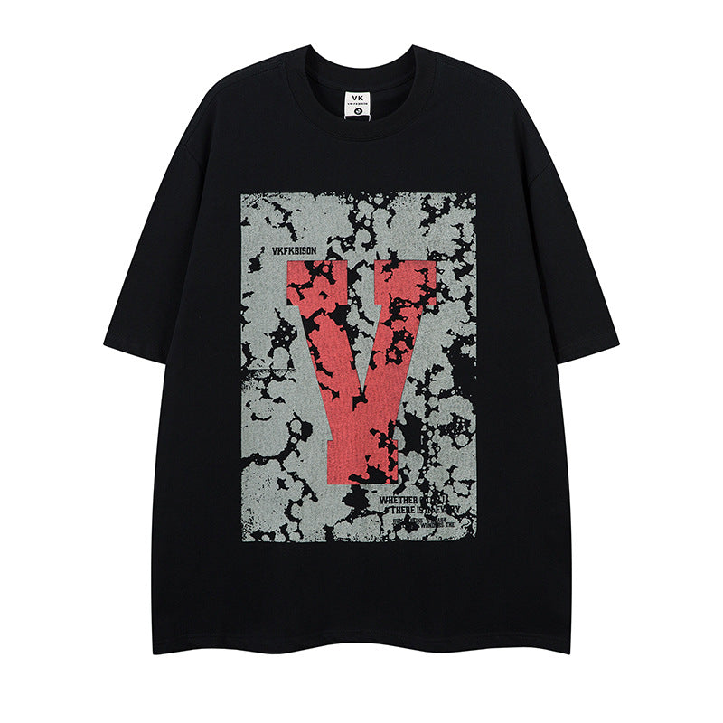 Short Sleeve T-Shirt for Men Summer Streetwear Casual Loose Fit Tee