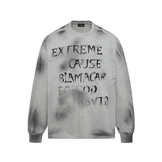 Spray painted vintage letter hoodies for men and women