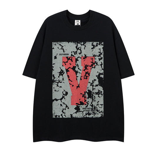 Short Sleeve T-Shirt for Men Summer Streetwear Casual Loose Fit Tee